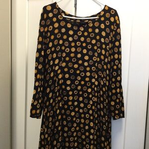 Sexy Black and  Gold MIDI Dress